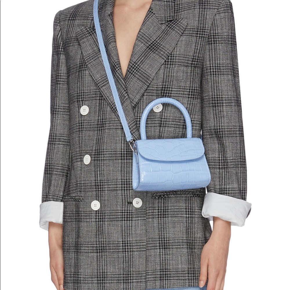 Holiday Sale🎉 By Far Mini Blue Croc Leather Bag